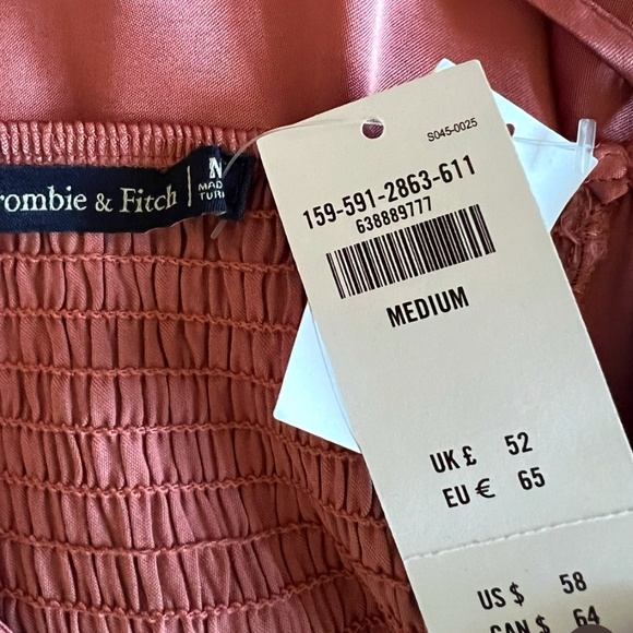 Abercrombie & Fitch NEW Satin Slip Mini Dress In Dusty Rose Size M - Picture 14 of 15